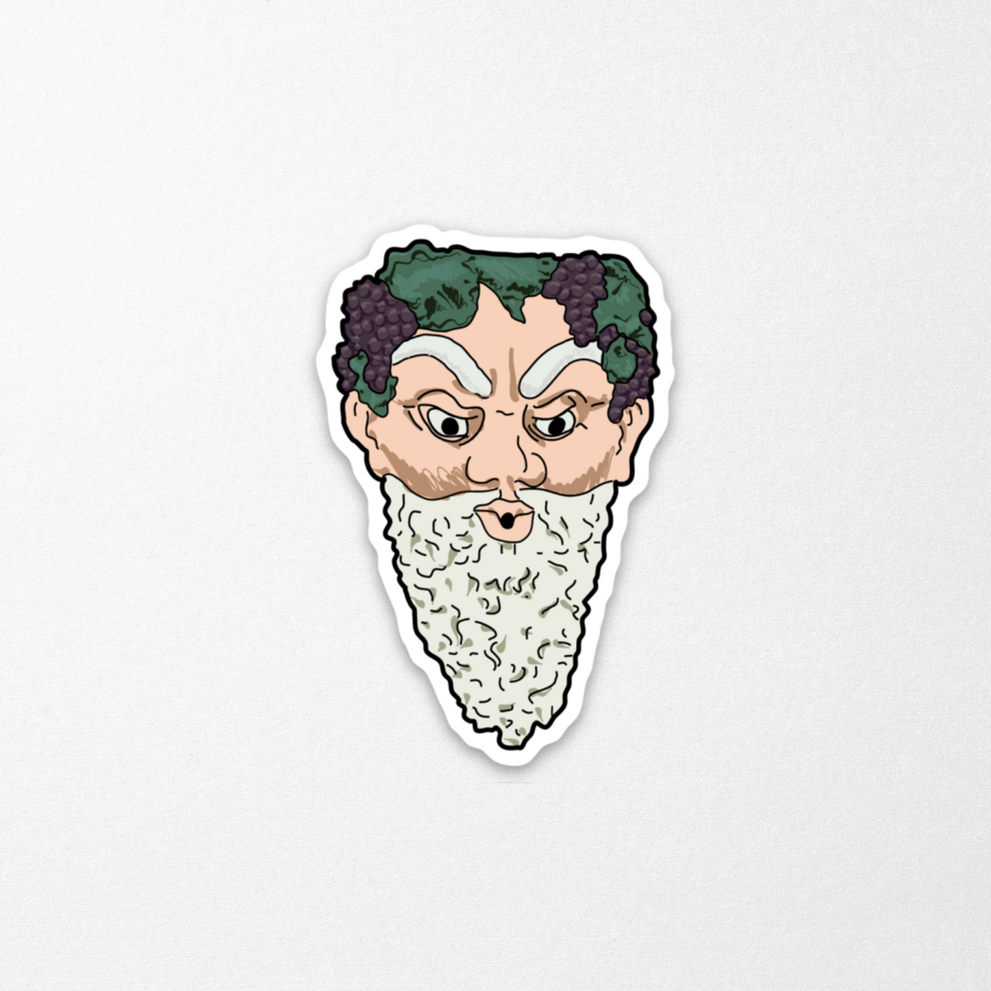 Bacchus Pittsburgh Sticker on white background.