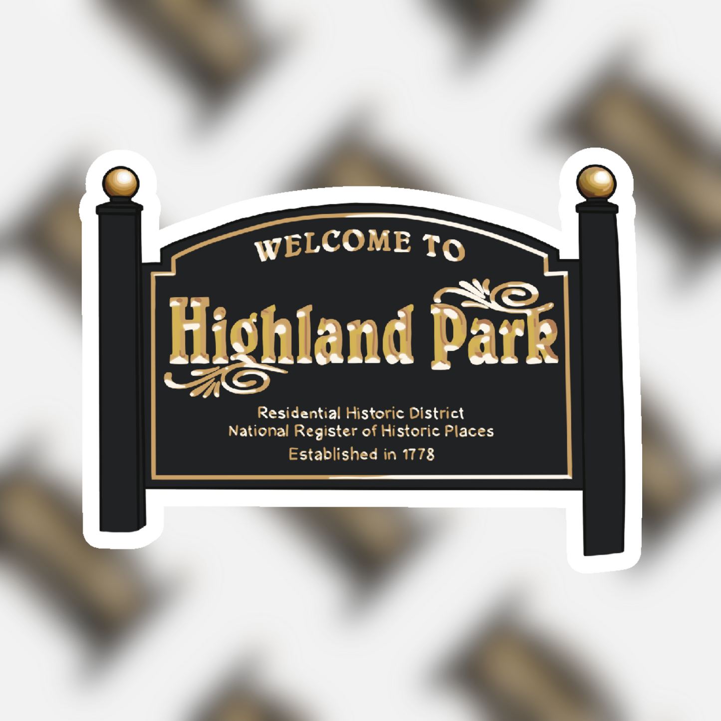 Highland Park Neighborhood Sign