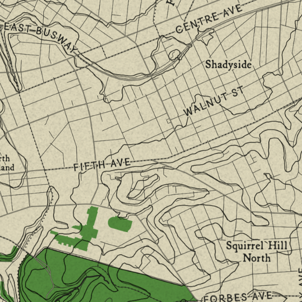 East End Topographic Map Print