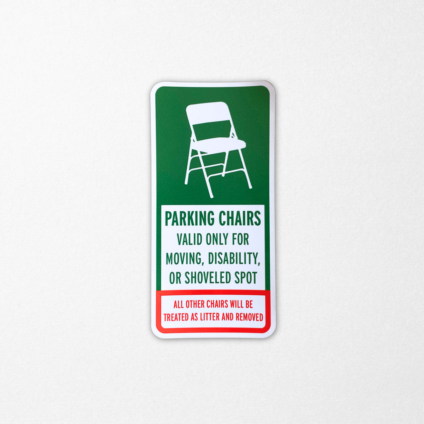 Parking Chair Sign
