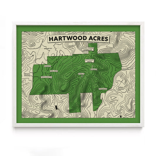 Hartwood Acres Topographic Map Print