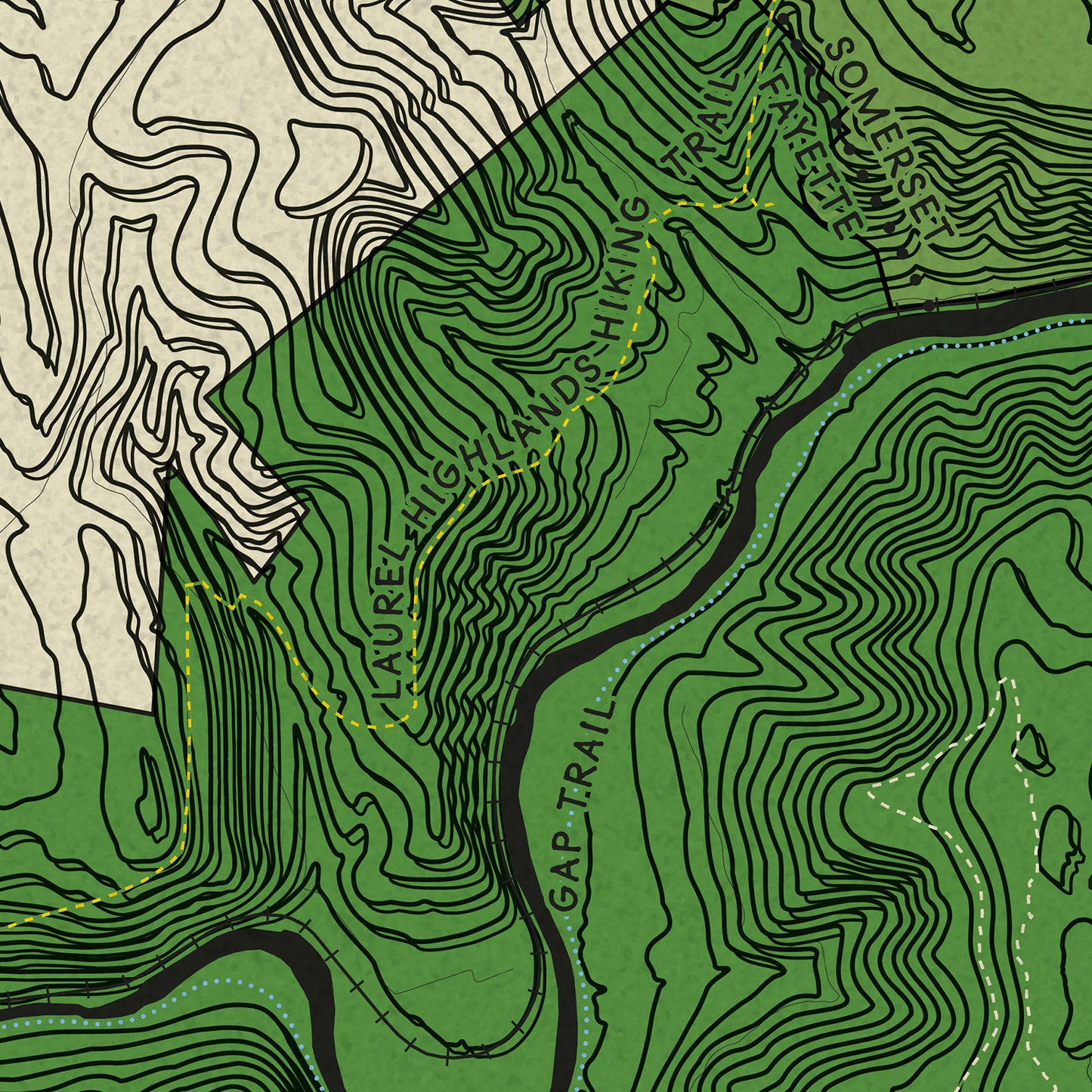 Ohiopyle State Park Topographic Map Print