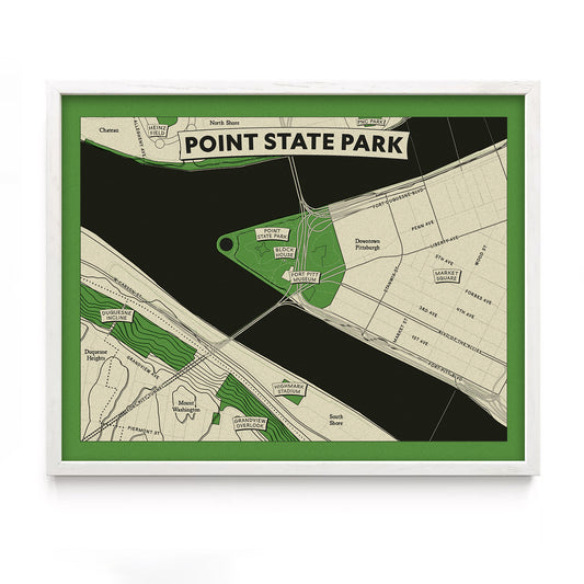 Point State Park Topographic Map Print
