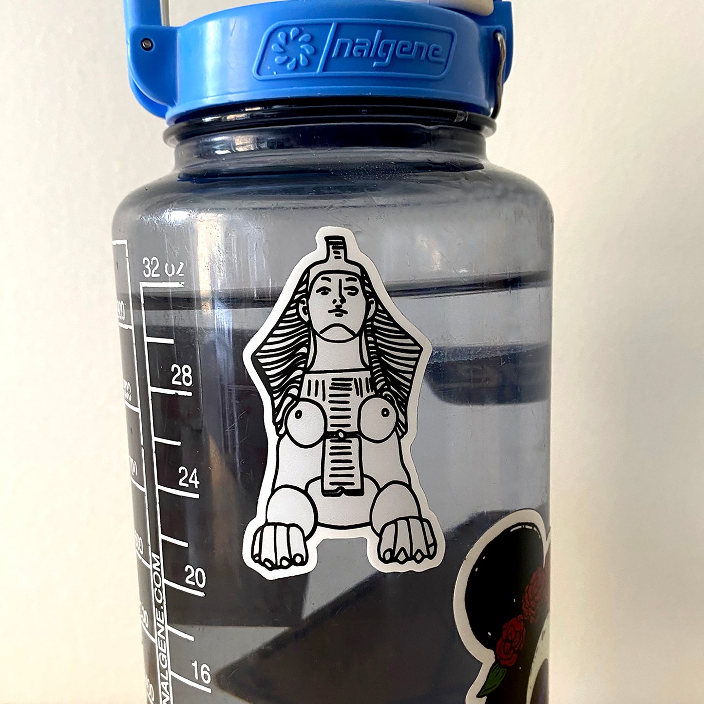 Titty Sphinx Sticker on Waterbottle