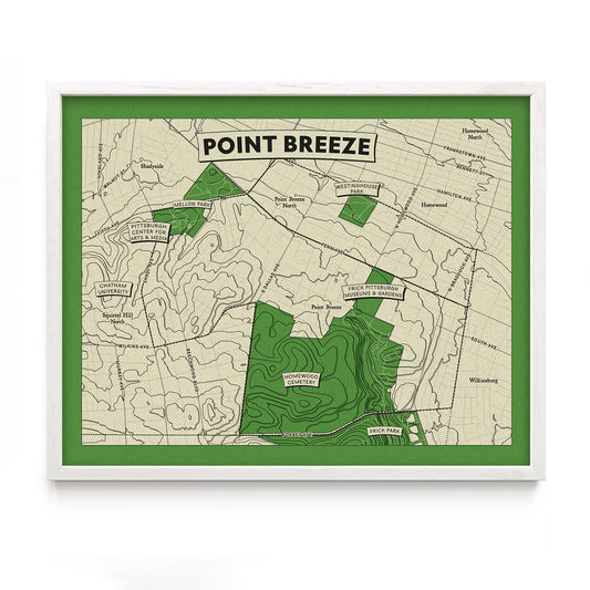 Point Breeze Neighborhood Topographic Map Print