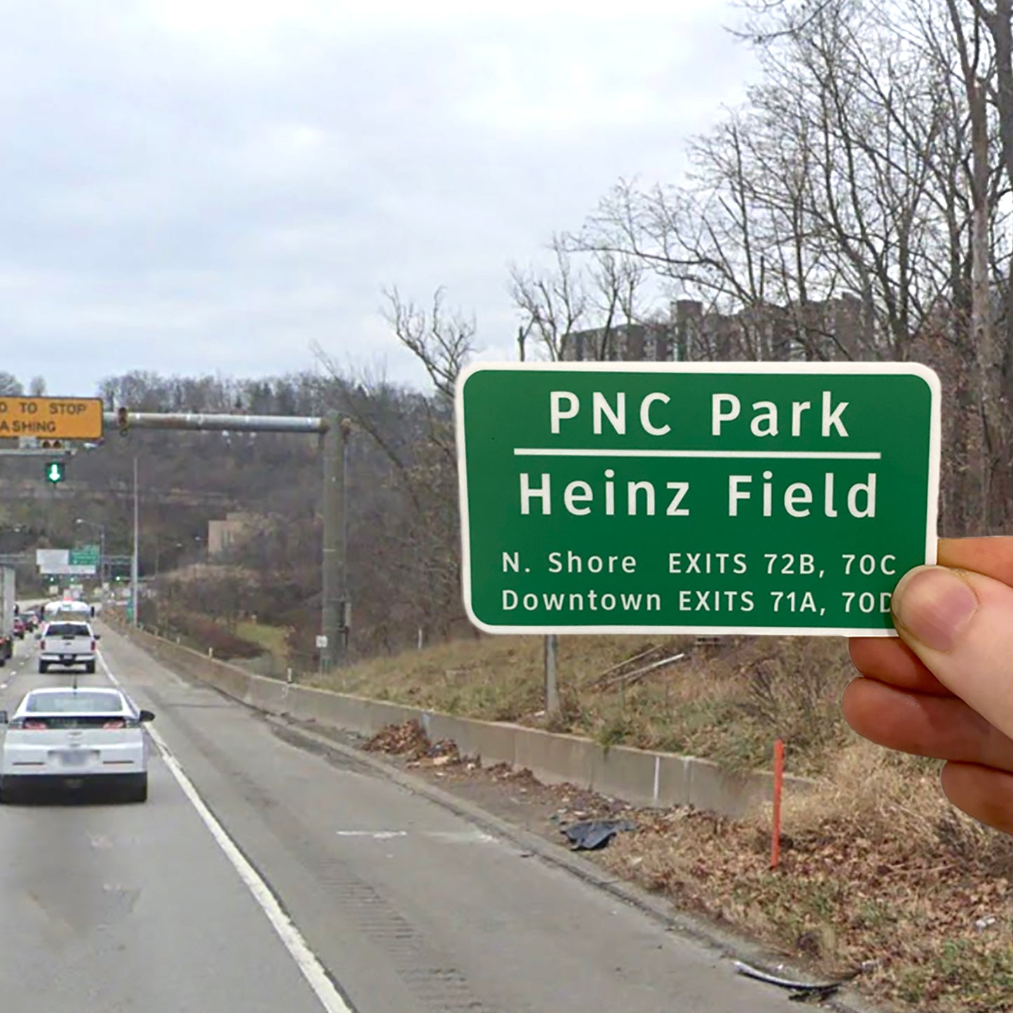 Heinz Field Highway Sign