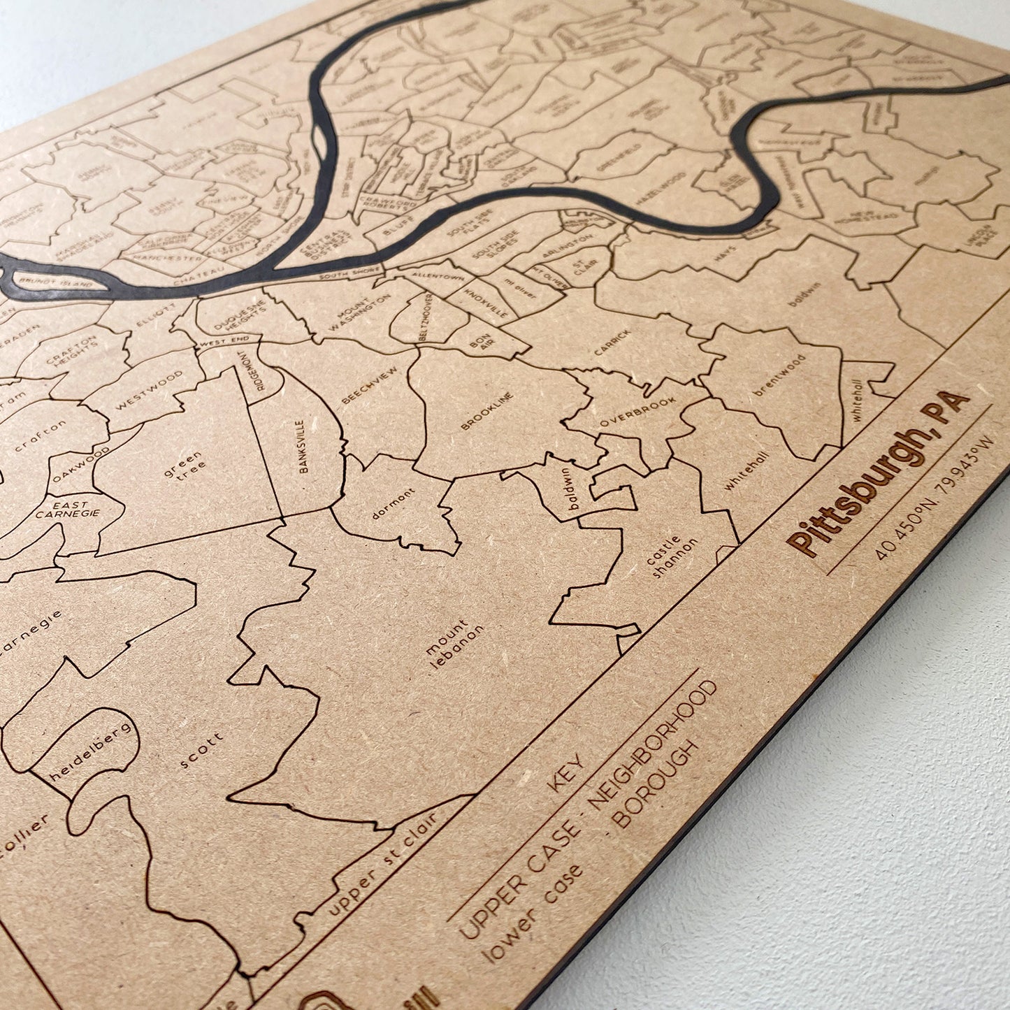 Greater Pittsburgh Area Puzzle Map