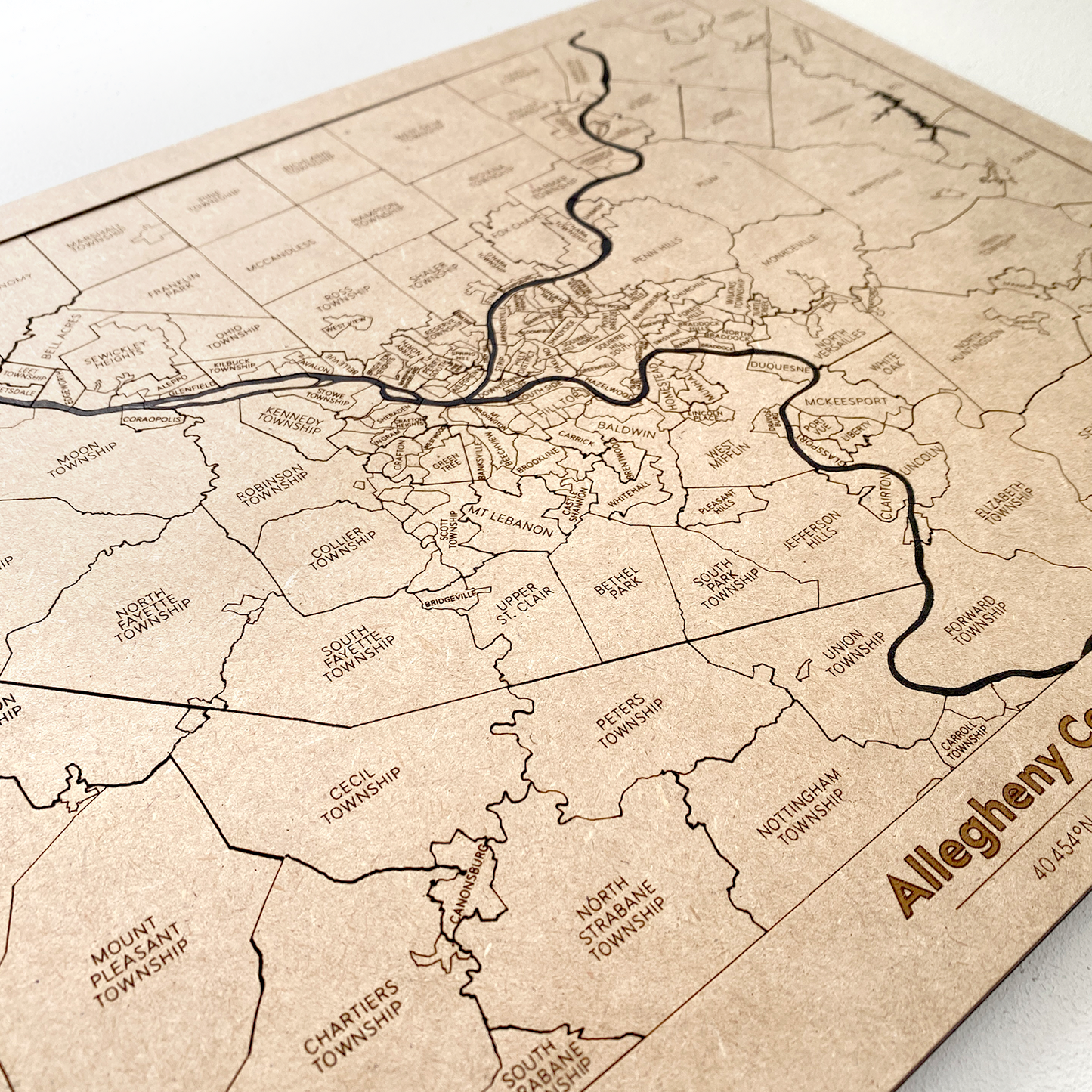 Allegheny County Puzzle Map