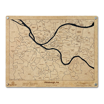 Pittsburgh Neighborhoods & Boroughs Puzzle Map