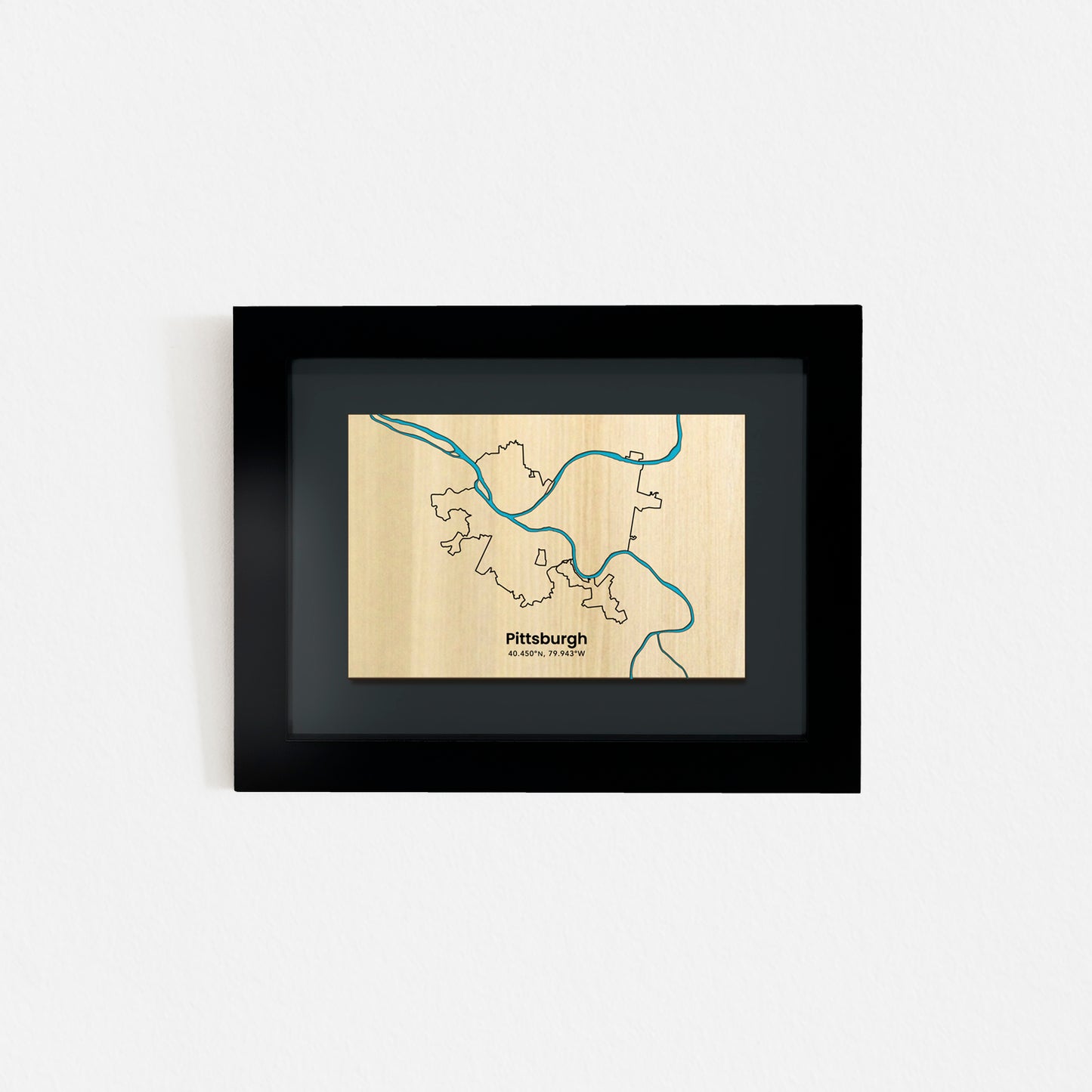 Pittsburgh Framed Mini Map