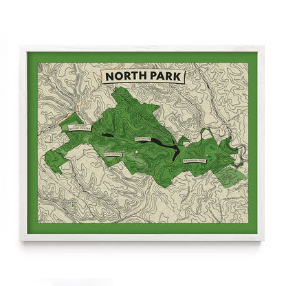 North Park Topographic Map Print
