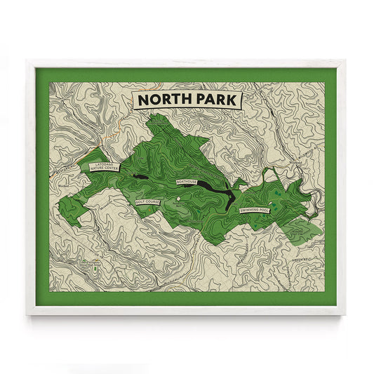 North Park Topographic Map Print