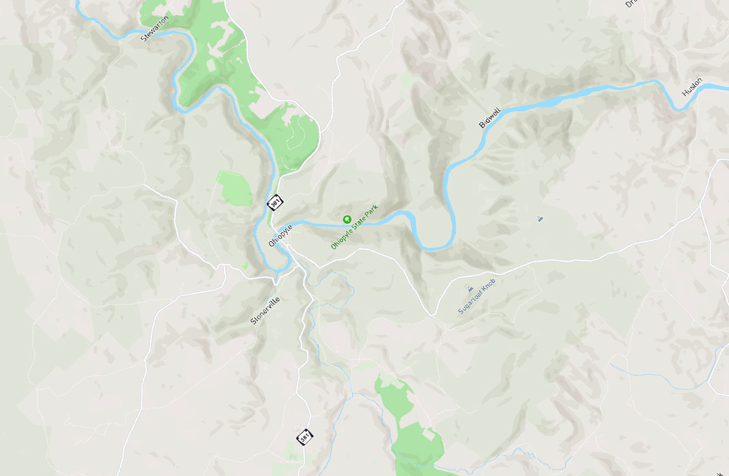 Ohiopyle Topographic Map