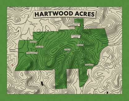 Hartwood Acres, PA Topographic Map Art Print