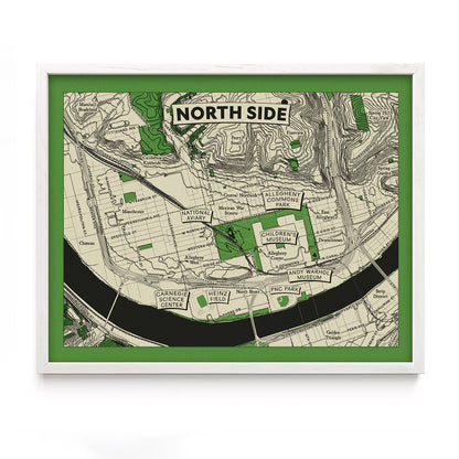 North Side Topographic Map Print