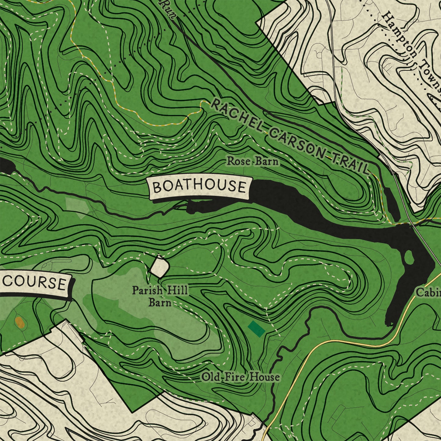 North Park Topographic Map Print
