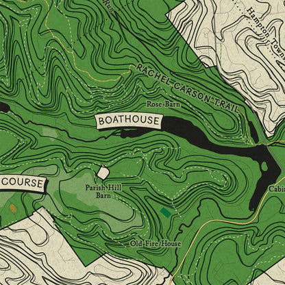 North Park Topographic Map Print